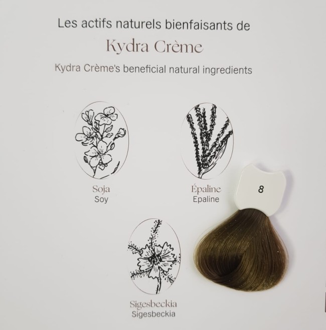 Kydra Crème 8/ Light Blonde Hair Colore Treatment Cream Стойкая крем-краска для волос 60мл