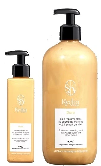 Маска оттеночная Kydra Le Salon Golden Color Boosting Mask with mango butter and honey «Золотой» 500 мл /190 мл