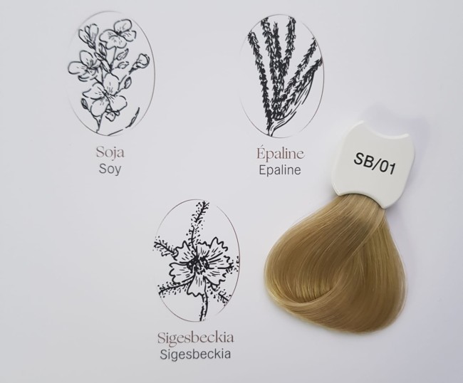 Kydra Le Salon Blonde Beauty SB01 Крем-краска для волос "Экстра Светлый Блонд" с экстрактом сигезбекии, сои, эпалина, 60мл.