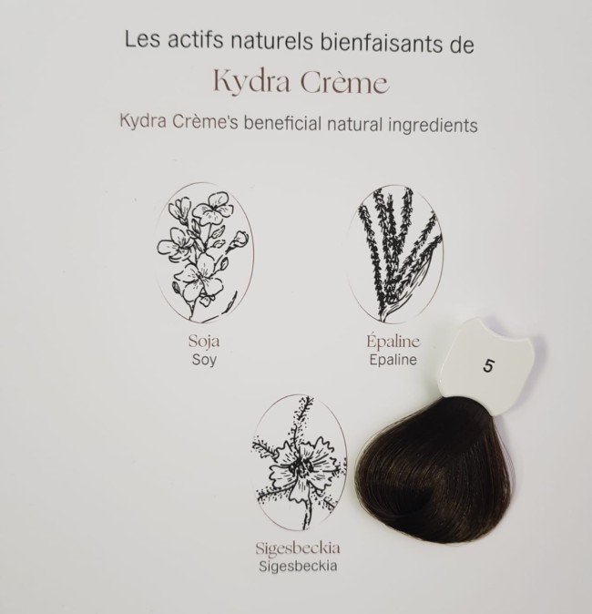 Kydra Crème 5/Light Brown Hair Colore Treatment Cream Стойкая крем-краска для волос 60 мл
