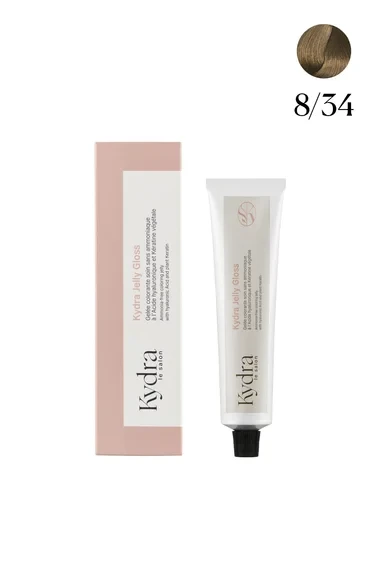 KYDRA JELLY GLOSS AMMONIA-FREE COLORING JELLY 8-34 KYDRA JELLY GLOSS Стойкий тонирующий глосс-гель, 60 мл KYDRA JELLY GLOSS AMMONIA-FREE COLORING JELLY 8-34 KYDRA JELLY GLOSS Стойкий тонирующий глосс-гель, 60 мл