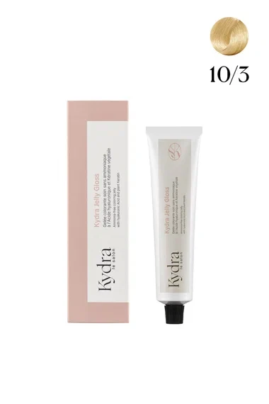 KYDRA JELLY GLOSS AMMONIA-FREE COLORING JELLY 10-3 KYDRA JELLY GLOSS Стойкий тонирующий глосс-гель 60мл KYDRA JELLY GLOSS AMMONIA-FREE COLORING JELLY 10-3 KYDRA JELLY GLOSS Стойкий тонирующий глосс-гель 60мл