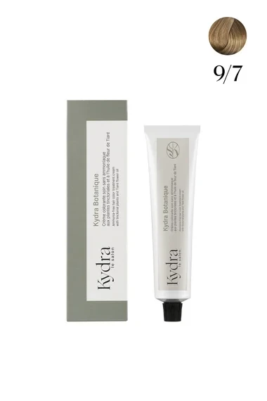 Kydra Botanique Ammonia-free hair color treatment cream with tinctorial plants and Tiare flower oil 9/7 Very Light Chestnut Blonde Крем-краска для волос без аммиака на основе растительных пигментов Kydra Botanique 60мл Kydra Botanique Ammonia-free hair color treatment cream with tinctorial plants and Tiare flower oil 9/7 Very Light Chestnut Blonde Крем-краска для волос без аммиака на основе растительных пигментов Kydra Botanique 60мл
