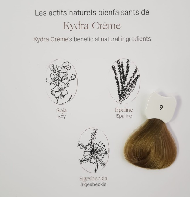Kydra Crème 9/Very Light Blonde Hair Colore Treatment Cream Стойкая крем-краска для волос 60мл